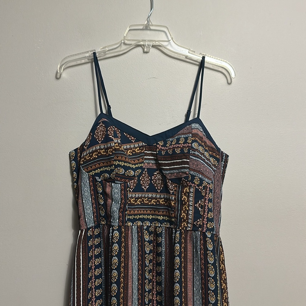 Xhilaration Bohemian Maxi Dress Multicolor Size XL Boho Y2K Hippie Festival - Picture 2 of 6